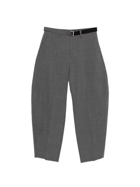 Cu centură pantaloni Sacai gri
