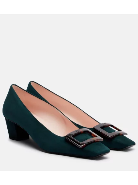 Salonarji Roger Vivier iz semiša zelena