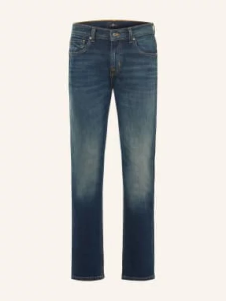 7 For All Mankind Jeansy The Straight O Kroju Prostym blau niebieskie