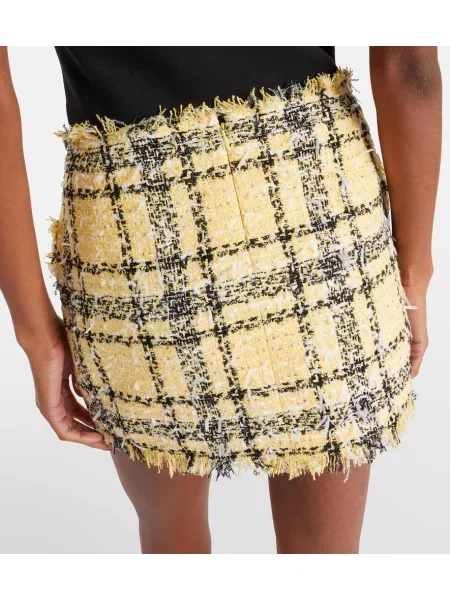 Fustă Balmain din tweed galben