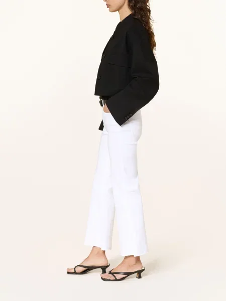 7 For All Mankind Zkrácené Džíny Cropped Dojo lls white bílé