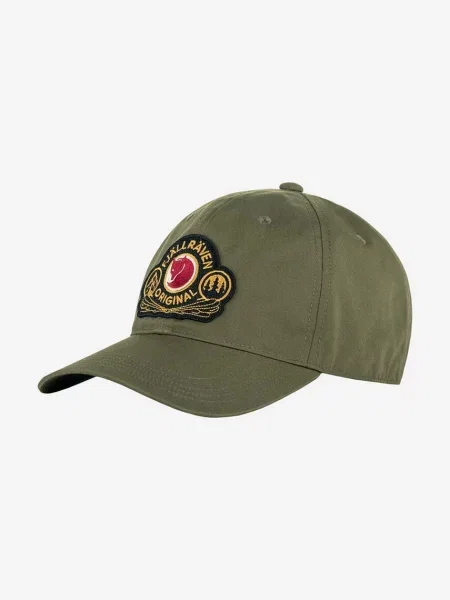 Шапка с козирка Fjallraven Classic Badge с апликация зелено