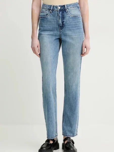 Blugi Gestuz cu talie înaltă albastru