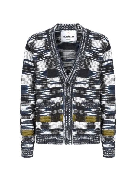 Cardigan Missoni în carouri alb