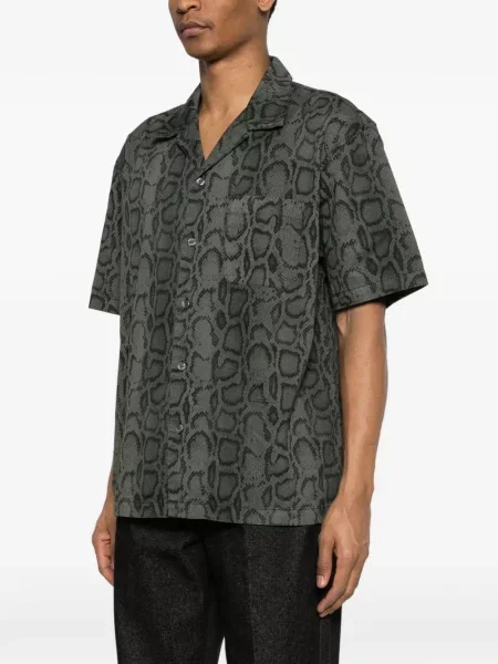 Cămașă Carhartt Wip cu imagine scurtă verde