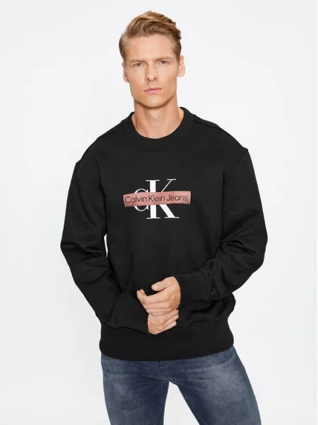 Jopa brez kapuce Calvin Klein Jeans črna