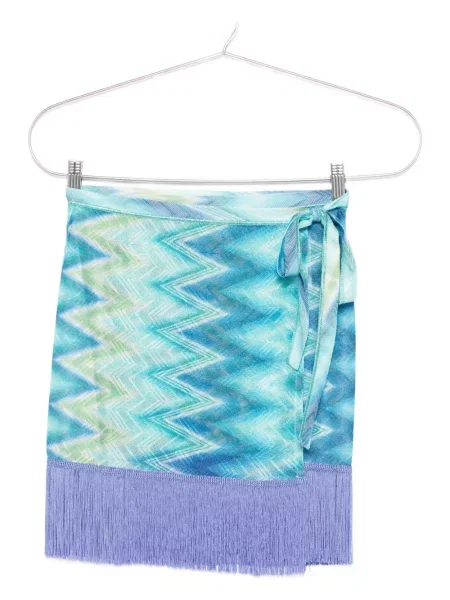 Fusta mini Missoni cu franjuri albastru