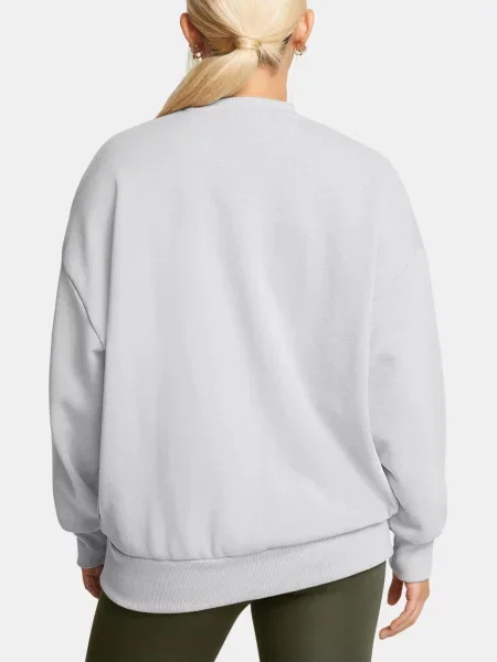 Dámska mikina Under Armour Icon Heavyweight Terry Oversized Crew mod gray/forest green zelená
