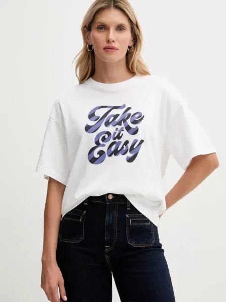 Тениска United Colors of Benetton дамска бяло