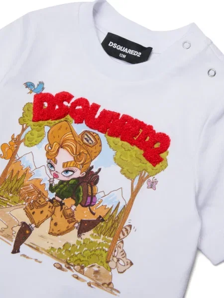 Koszulka dziecięca Dsquared2 biała