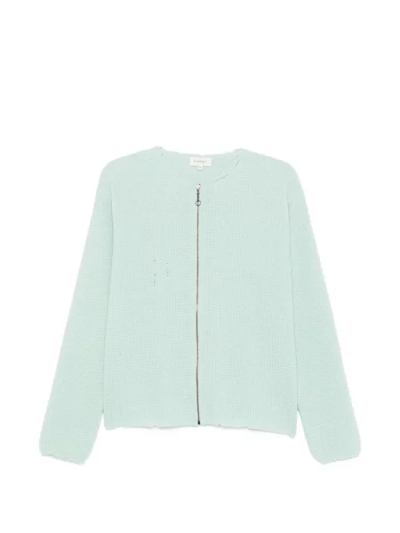 Cardigan Second/layer zdrențuiți tricotate verde