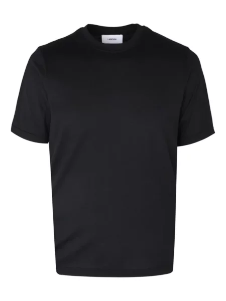 Tricou Lardini cu decolteu în U negru