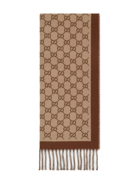 Vuneni šal Gucci smeđa