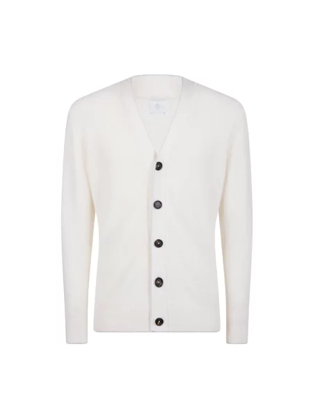 Kardigan Eleventy z kaszmiru biały