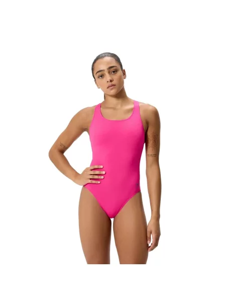 Strój kąpielowy jednoczęściowy na basen Speedo Solid Powerback różowy