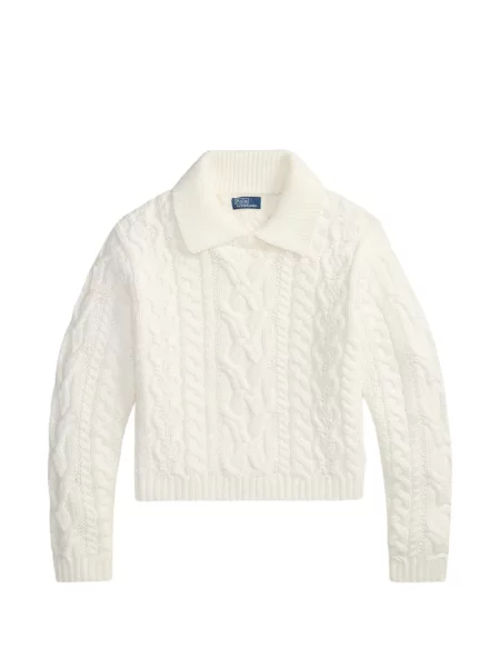 Prugasta lanena šilterica Polo Ralph Lauren bijela