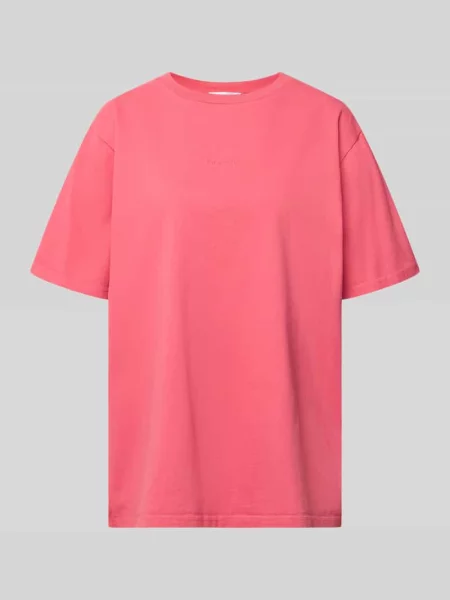 Oversized t-shirt z tylnym wyhaftowanym logo model Flower' Oh April