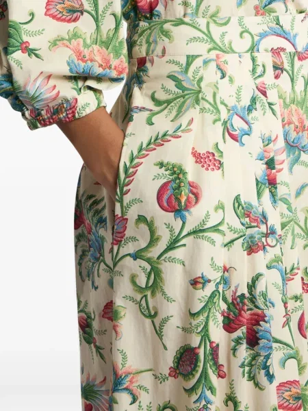 Fusta plisata Etro cu model floral plisată