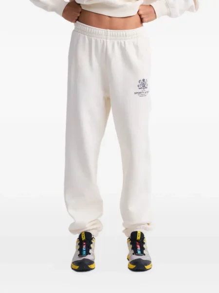 Τρέξιμο παντελόνι Sporty & Rich με σχέδιο λευκό