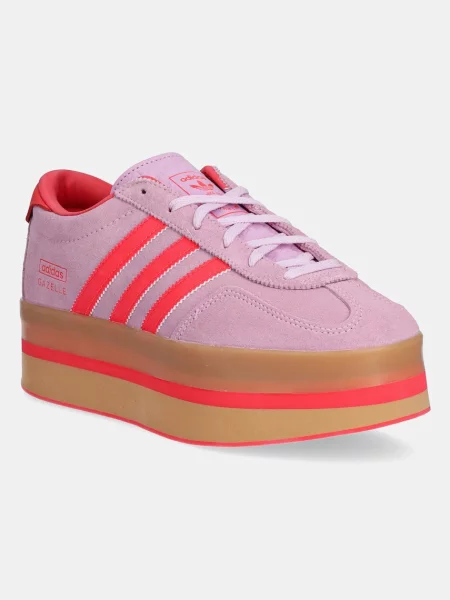 adidas gazelle silver green womens adidas Gazelle Bold Shoes - Women's - Purple / Wonder White / Gold