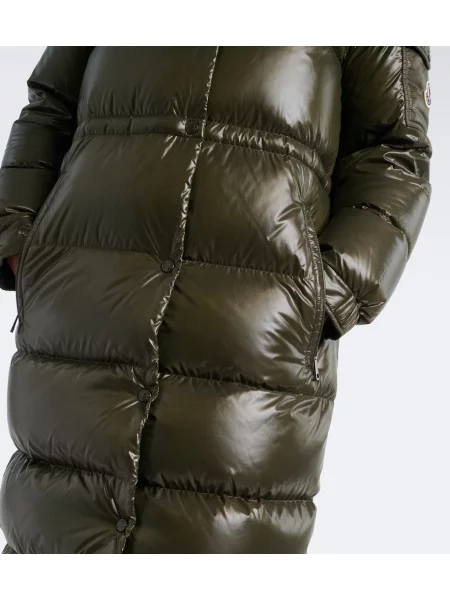 Palton Moncler cu glugă verde