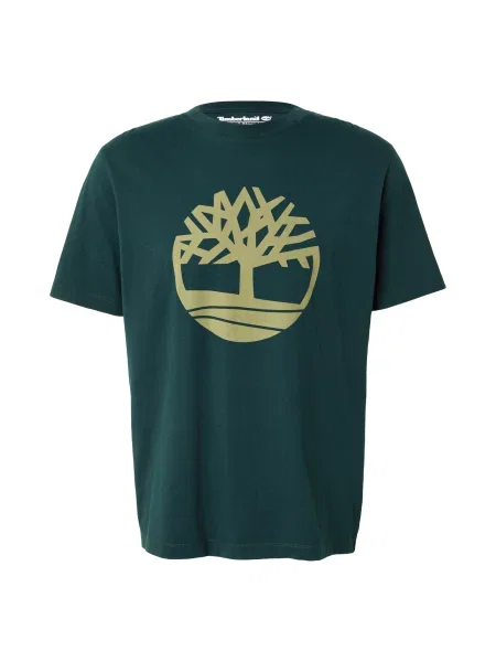 TIMBERLAND Tricou NORTHWOOD TREE auriu / stuf verde
