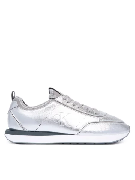 Tenisice Calvin Klein Retro Runner Metallic Srebrna