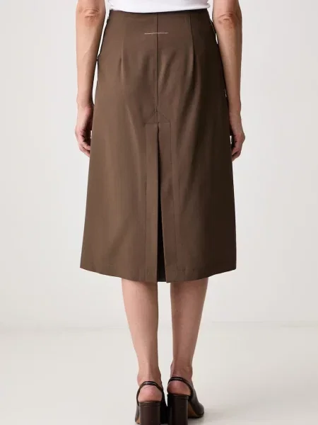 Maison Margiela spódnica z wełną brązowa