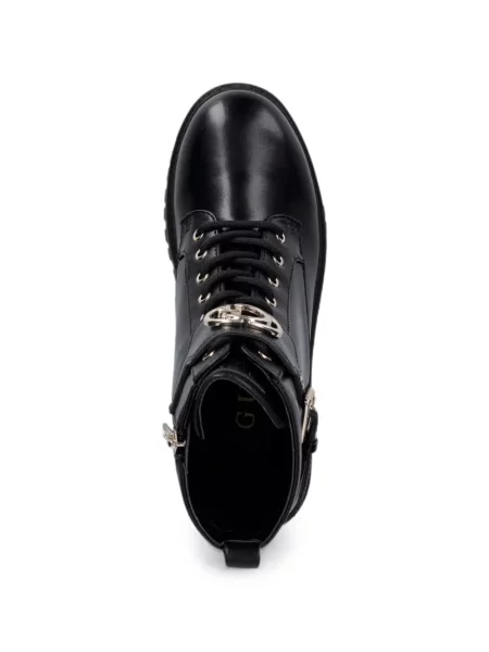 Botine Guess cu șireturi din dantelă negru