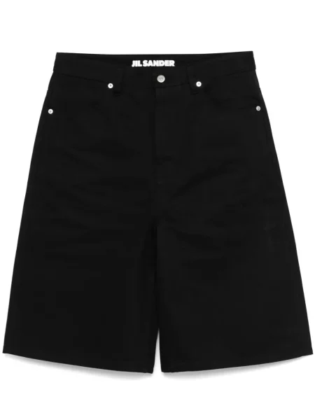 Džínové šortky Jil Sander černé