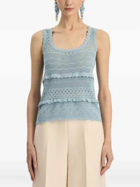 Top Oscar De La Renta albastru