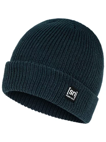 SUPER.NATURAL Merino Basic Beanie czapka unisex męska zimowa one size granatowa