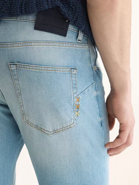 Scotch & Soda Jeansy The Zee Classic Straight Fit blau niebieskie