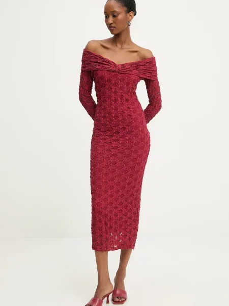 Платье миди Answear.lab красное