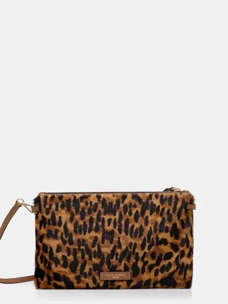 Torebka skórzana Gianni Chiarini skórzana brązowa