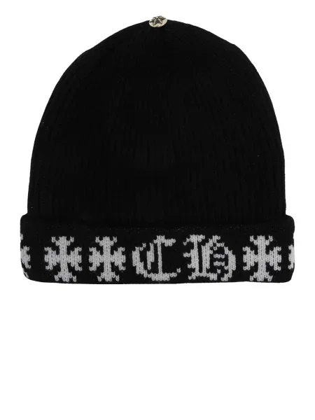 Čepice Chrome Hearts se srdcovým vzorem černý