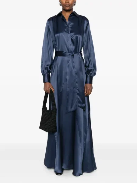 Rochie maxi Kiton de costum albastru