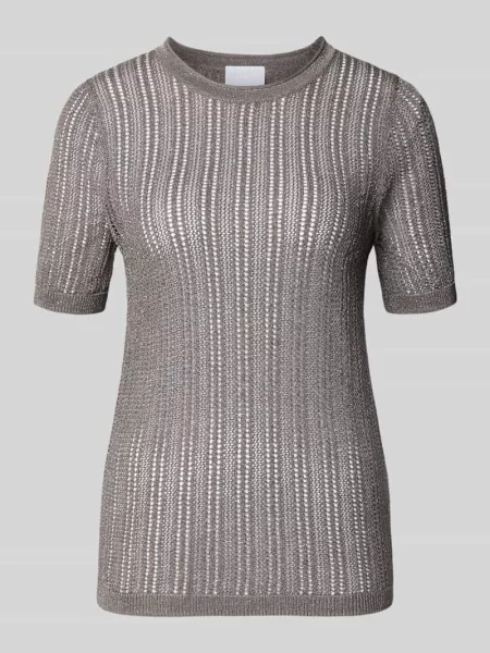Błyszczący sweter z dzianiny z okrągłym dekoltem Jake*s Collection