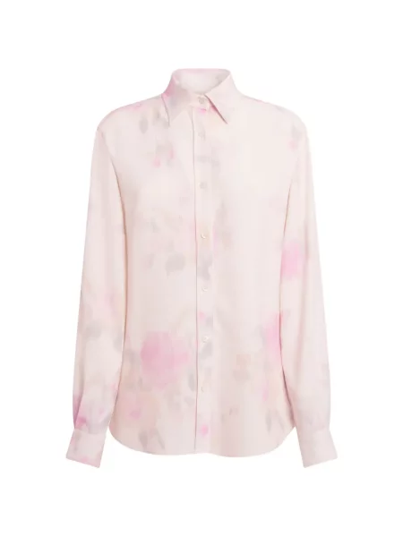 Lung cămașă Moschino cu model floral cu imagine roz