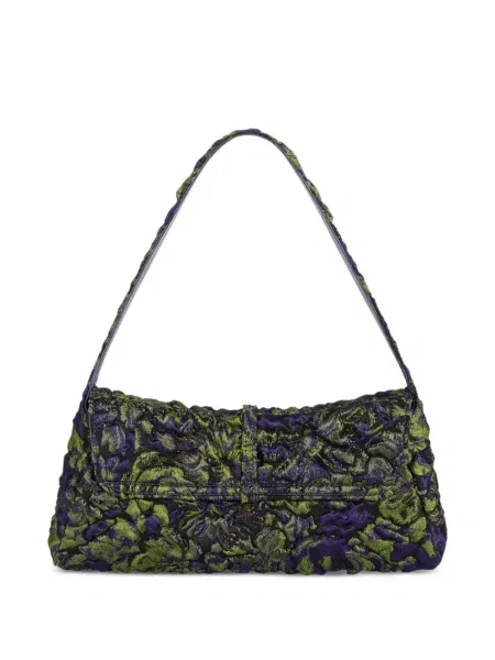Geantă Balmain din jacard violet