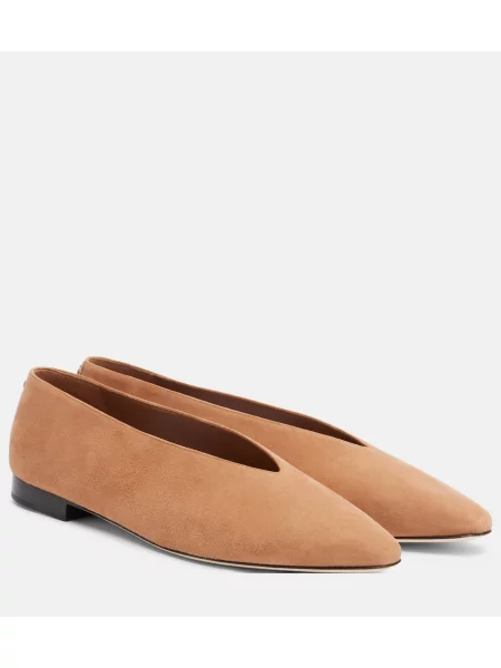 Balerini Jimmy Choo din piele de căprioară bej