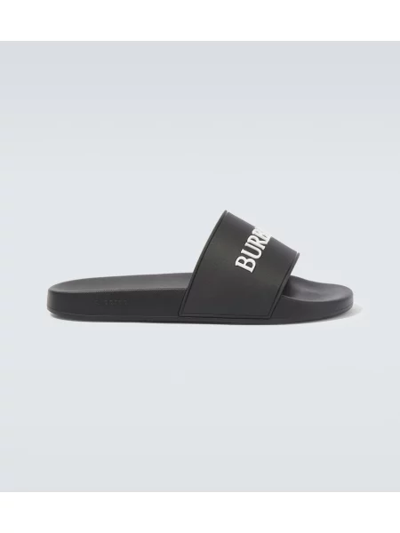 Șlapi Burberry cu autograf negru