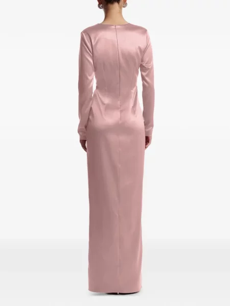Rochie Framboise cu decolteu în V de costum roz