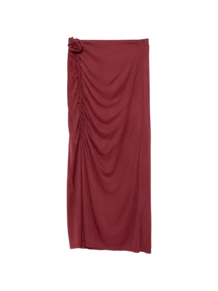 Fusta maxi Farm Rio cu model floral roșu