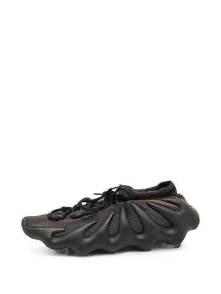Sneakerși Adidas Yeezy cu șireturi din dantelă maro
