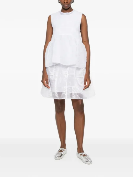 Cu peplum top Cecilie Bahnsen alb