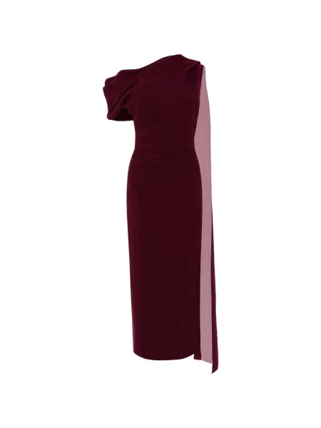 Rochie midi Roksanda drapată roșu