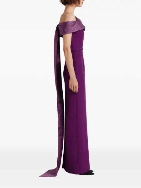 Rochie maxi Safiyaa asimetrică violet