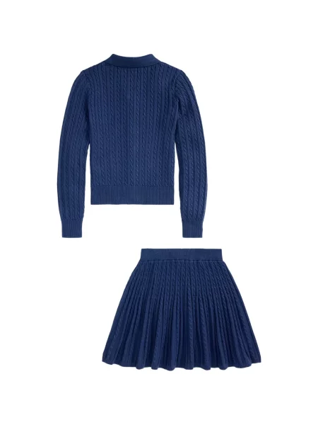 Spódnica mini dziecięca Polo Ralph Lauren niebieska