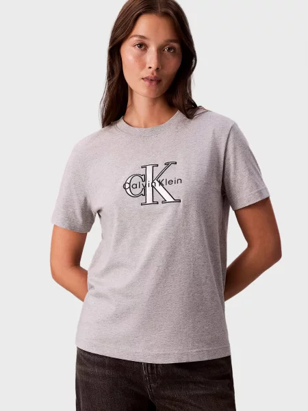 Класична футболка Calvin Klein Jeans сіра